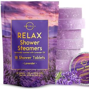 Shower Steamers Aromatherapy - Birthday Gifts for Women - Shower Bombs Aromatherapy, Spa Day Essentials, Relaxation Spa Gifts - Self Care Unique Gifts for Women and Men (Lavender 18 Count)