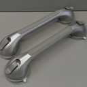 TAILI Shower Grab Bar 2 Pack 16 Inch Suction Grab Bars for Bathtubs & Showers, Heavy Duty Shower Handle Removable Shower Handrails for Elderly and Seniors, No Drilling Waterproof, Silver