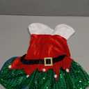 Idepet Christmas Dog Dress Cute Skirt Pet Christmas Costume Cat Sparkly Sequin Clothes Girl Puppy Xmas Holiday Party Cosplay Outfit Winter Apparel for Small Dogs Cats (Red, Large)