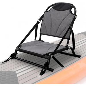 DUNDOO Kayak Seat with Back Support, Aluminum Frame Kayak Seat, Dual Mount for Inflatable Kayak, Sup Board & Sit-On-Top Kayaks, Strap & Rail Mount, Comfortable & Stable