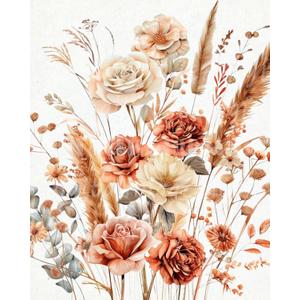 ZUKIY Wild Garden Botanical Wall Art - 8x10 Unframed Vintage Wildflower Poster - Floral Print for Boho Wall Decor - Botanical Artwork for Bedroom, Office, or Cottagecore-Inspired Spaces