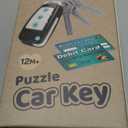 Car Key Playset, Remote Car Key Toy with Light and Sounds, Pretend Play Keys with Cards for Boys and Girls, Travel Toys for Toddlers, Babies (Black)