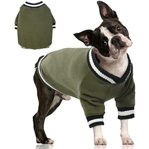 FUAMEY Pullover Sweatshirt, Winter Sweater for Dogs, Warm Clothes Vest, Thick Puppy Fleece, Cute Outfit for Dogs, Green XL
