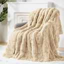 Super Fuzzy Soft Sherpa Fleece Weighted Blanket, 15 lbs Dual Sided Fluffy Heavy Weighted Blankets for Adults - No Bunching with Double Layers of Soft Inner Lining (60"x 80", 15 Pounds)