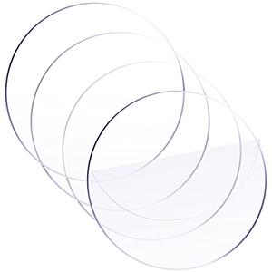 Zonon 4 Pcs 12 Inch Round Clear Acrylic Sheets, Acrylic Cake Disc 1/16" Thick Transparent Circle Disc for Table Top Protector, Cake Board, DIY Crafts, Photo Backdrop, Picture Frame, Painting