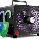 Ozone Generator 55000mg/h, High Capacity Ozone Machine Odor Removal Up to 6000 Sq.Ft, for Car/Home/Smoke/Pet Odor, Black