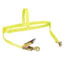 SmartStraps Tire Bonnet Ratchet Straps  Commercial Duty Tire Bonnet Tie Down with Ratchet  10,000lb Break Strength, 3,333lb Safe Load  Haul Equipment, Tractors and Vehicles, Small, Yellow, 1 Pack