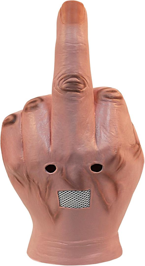 MOKRY PARTY Middle Finger Funny Head Mask Costume Party Prop Adult Middle Finger Mask