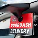 8 x JOEZZY DoorDash Delivery Car Sign  Double-Sided for Dashers (Red, Black & White)