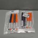 2 x Pen that Sprays Water, Water Spary Kids Toy Pen, 2 in 1 Funny Prank Retractable Pens for Pranks and Tricks, Writing and Spraying, Blue & Orange, 4pcs, 1 inch x 1 inch x 6.5 inches