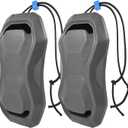 2Pcs Boat Fenders Boat Bumpers for Docking with Nylon Rope for Edge or Side, Boat Dock Bumpers Fender,Marine Fender Guard for Yachts, Sailing Dinghies, Bass Boats Accessories (Gray)