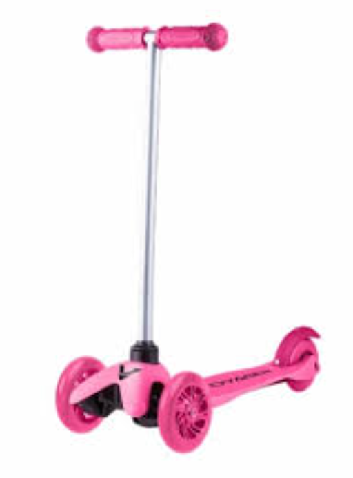 Self Balancing Kick Scooter with Light Up Wheels, Extra Wide Deck, 3 Wheel Platform, Foot Activated Brake, 75 lbs Limit, Kids & Toddlers Girls or Boys, for Ages 3 and Up