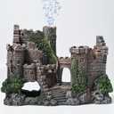 Aquarium Decorations- Castle Fish Tank Bubbler Decorations for Aquatic Pets to Breed Play and Rest Fish Decorations for Tank
