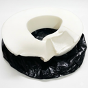 White Foam Circle Wreath Form Large Solid Foam Ring With Black Cover, Size 43"x43"x8"