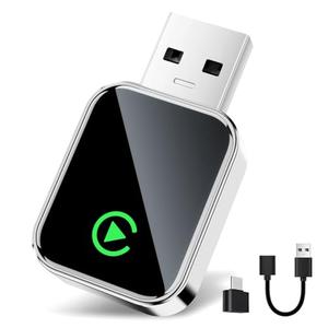 Wireless CarPlay Adapter for iPhone [2025 Upgraded], Plug & Play, Mini Size, Converts Wired to Wireless Apple CarPlay,No Delay Carplay Dongle for Apple iOS 10+/Android 11+ and Above