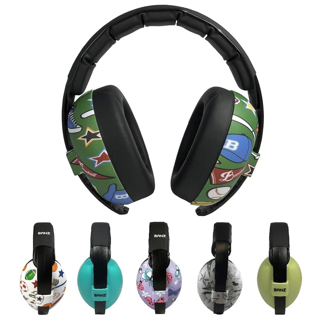 BANZ Earmuffs Infant Hearing Protection  Ages 0-2 Years (Baseball)
