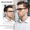 OCCI CHIARI XL Reading Glasses Men Large head Comfortable Readers (3.5x Black)