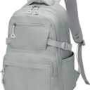 Girls Backpack, Lightweight Aesthetic Bookbag with Anti-Theft Pocket, Fit 15.6 Inch Laptop Backpack for College and Daily Use (Gray)