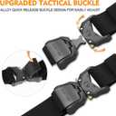 Tactical Belt for Men 2-Pack, Military Style Stretch Nylon Work Hiking Belts, 1.5" Elastic Web Quick-Release Belt (Black, M)