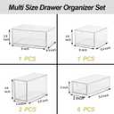 Acrylic Makeup Organizer, 10 Drawers Clear Storage Organizer Desktop Stackable Storage Drawers, Plastic Organizer Bins for Makeup, Stationery, Cosmetics, Vanity, Bathroom,Cabinet,Pantry Office Desk