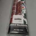 LeZakaa Christmas Red Wrapping Paper Roll - Mini Roll - Mushroom Printing, Flower Metallic Foil, Red Backing Plaid Collections for Christmas Holiday Party - 17 x 120 inches - 3 Rolls (42.5 sq.ft.ttl.)