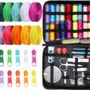 Yunlly 221 Pcs Purse Making Kit, 36 Yards 12 Colors #5 Sewing Zippers Tapes with 120 Zipper Sliders and Sewing Kit(89 Pcs) for Clothes, Bag, Purse Making Supplies