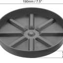 PATIKIL Plant Pot Saucers 7.5 Inch, 3 Pack Plastic Round Plant Pot Thicker Flower Drip Tray for Indoor Outdoor, Gray