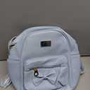 Backpack Purse for Women Girls Kids Mini Backpack for School Lightweight Waterproof PU Leather Bag, Bowknot, Tassel Pendant, Black