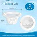 SPX1091C Skim Basket Replaces SP1091C1 SP1091C2 SPX1091C1 51-150-1084 513330, Compatible with Hay ward Automatic Skimmer Models SP1091LX SP1091WM, Ground Pool Skimmer Basket with Handle, 2 Pack