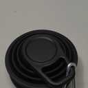 Collapsible Silicone Water Bottle - Foldable, Lightweight, and BPA-Free | 500ml (17oz) Reusable Leakproof Bottle for Camping, Travel, and Gym | Compact & Durable with Carabiner - Black