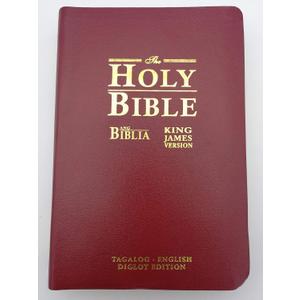 Tagalog - English KJV BURGUNDY Bilingual Bible with Golden Edges / Ang Banal Na Kasulatan Tagalog