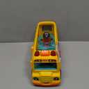 Fisher-Price Little People Toddler Toy School Bus Musical Push-Along Vehicle with 2 Figures for Pretend Play Ages 1+ Years