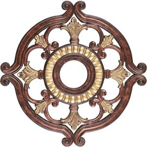 Livex Lighting 8216-63 Ceiling Medallion in Verona Bronze with Aged Gold Leaf Accents 0.1 x 0.1 x 1.5