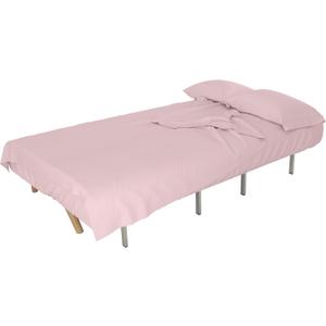 Novogratz 4157729N Futon Sheet Set Futon 4Piece Sheet Set (Pink)