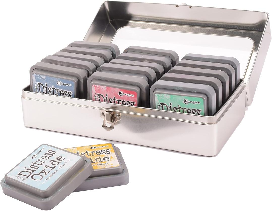Tim Holtz - Ranger DISTRESS INK PAD TIN, Grey (1 Count (Pack of 1))
