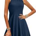 OUGES Women's Halter Neck Floral Summer Casual Sundress 2026