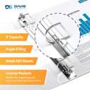QuickFit Heavy Duty 11 x 17 Inch Landscape Spreadsheet View Binder, 3 Inch, Locking Angle D Ring, White (94050)