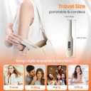 Cordless Hair Straightener, Portable Flat Iron for Travel, 2 in 1 Hair Styling Tools for straightening and Curling, Lightweight on-The-go, 4500 mAh Battery, Fast USB-C Charging (White)