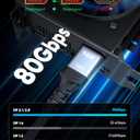 Highwings 80Gbps Displayport Cable 2.1 6.6FT, 16K@60Hz, 8K@120Hz, 4K@240Hz, DP 2.1 Cable 16K Braided Cord, Compatible with HDR10 DSC 1.2a, G-Sync FreeSync Gaming PC, Gaming Monitor 5090, AMD 7900XTX