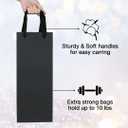 Aimyoo Black Wine Bottle Bags 6x5x15 inch, 10 Pack Large Kraft Paper Gift Bags with Handles Bulk