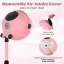 Professional Hooded Hair Dryer Pink,Stand Hair Dryer Bonnet with 3 Temperature Settings,Height Adjustable Sit Under Dryer on Wheels