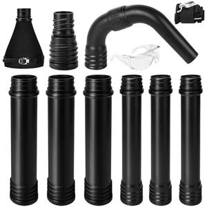 Buzzlett Upgraded Universal Gutter Cleaning Tools for Leaf Blowers, Compatible with Leaf Blower Brands EGO Power+, Worx, Black+ Decker, SUNCHERS, HEINPRO, RYAHT, DEWALT, etc. Extends Up to 11FT