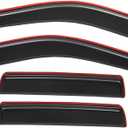 Lightronic Extra Durable Clip-on in-Channel Auto Vent Window Visor, Fits 1999-2004 Jeep Grand Cherokee, UV Protection Rain Guard, Original Wind Deflector, No-Drill Easy Install, Dark Smoke, 4-Pcs