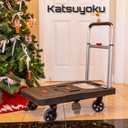 Folding Hand Truck Portable Trolly,Platform Transport Hand cart with 330lbs Capacity Practical handling Tools for Household Industrial Black