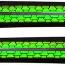 Cascadia Side Grille Air Intake Vent Replacement with LED Lights Left Right Pair for Freightliner Cascadia 2018+ (Green)