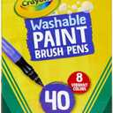 Crayola Washable Paint Brush Pens, Multicolor (8 Assorted Colors), Medium, Plastic