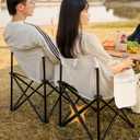Ultralight Folding Camping Chair, 450 lbs Capacity, Off-white, Solid, Adult, Outdoor, Beach, Lawn, Campground
