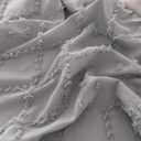 Bed Skirt King Size Ruffled Bed Skirt with Split Corners, 18 Inch Drop Dust Ruffle Bed Skirts with Platform, Boho Tufted Shabby Chic Full Size Bed Skirts, Light Grey