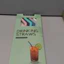 Senneny Set of 6 Silicone Drinking Straws for 30oz and 20oz - Reusable Silicone Straws BPA Free Extra Long with Cleaning Brushes- 6 Bent- 8mm diameter