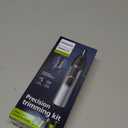 Norelco Philips Nose Trimmer 5000 for Nose, Ears, Eyebrows Trimming Kit, NT5600/62 (7.9 Inch (Pack of 1), Black, Silver)